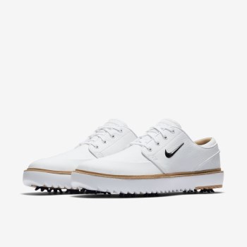 Nike Janoski G Tour - Férfi Golf Cipő - Fehér/Barna/Barna/Fekete